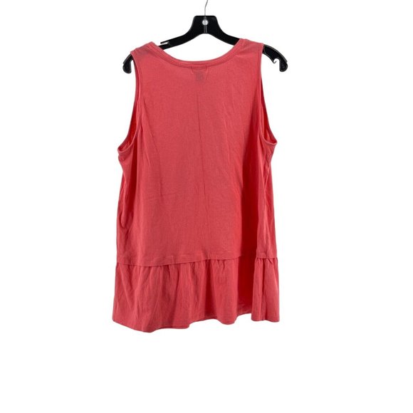 Old Navy Women's Plus Orange Ruffled Hem Sleeveless Tunic Top Shirt Size 2X - Picture 4 of 8